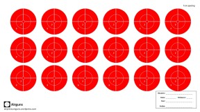 18 RED circles 1cm