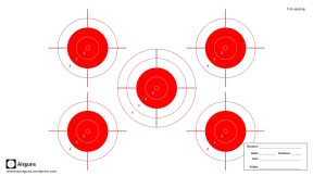 5 circles Red 1cm