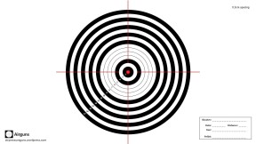 Round airgun target 0.5cm gap