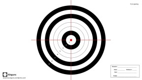 Round airgun target 1cm gap